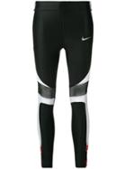 Nike Glow Panelled Logo Leggings - Black