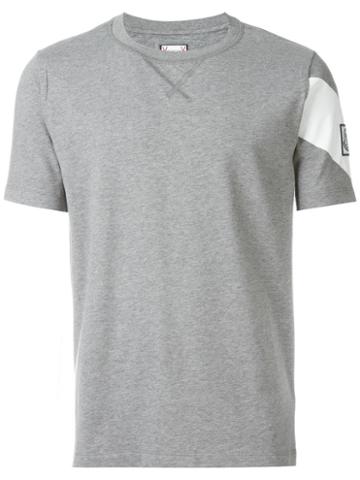Moncler Gamme Bleu Round Neck T-shirt, Men's, Size: M, Grey, Cotton