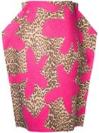 Comme Des Garçons Pre-owned 2d Leopard Skirt - Pink