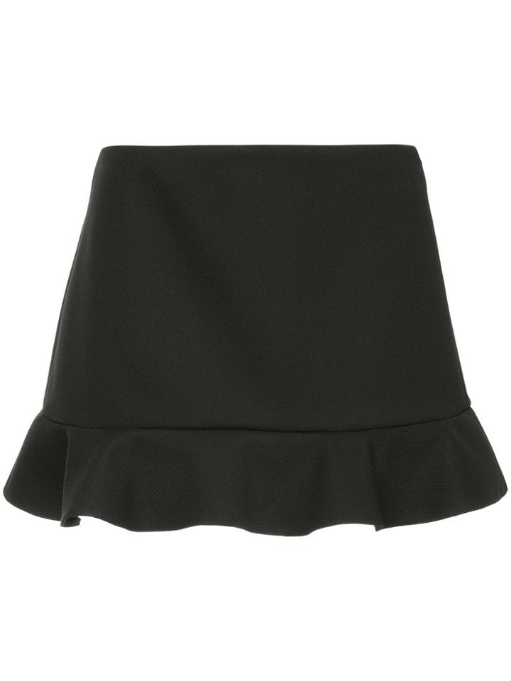 Red Valentino Ruffled Mini Skirt - Black