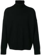 Ami Paris Turtleneck Oversize Sweater - Black