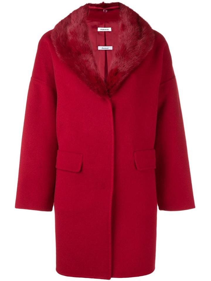 P.a.r.o.s.h. Fur Collar Jacket - Red