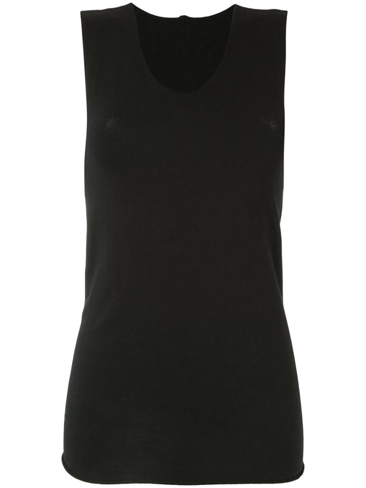 Zambesi Raw Finish Vest Top - Black