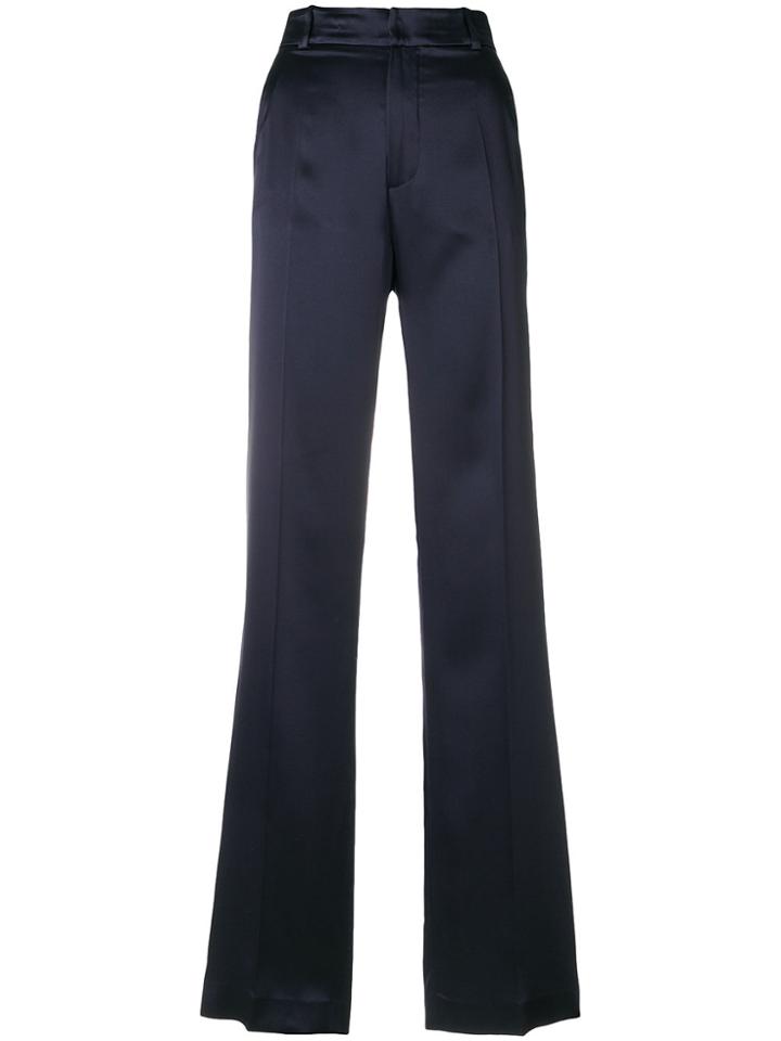 Joseph Wide Leg Tailored Trousers - Blue