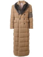 Thom Browne 4-bar Fur Collar Camel Chesterfield - Neutrals