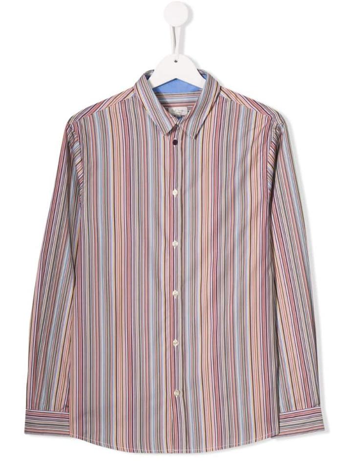 Paul Smith Junior Teen Striped Shirt - Blue