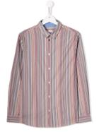 Paul Smith Junior Teen Striped Shirt - Blue