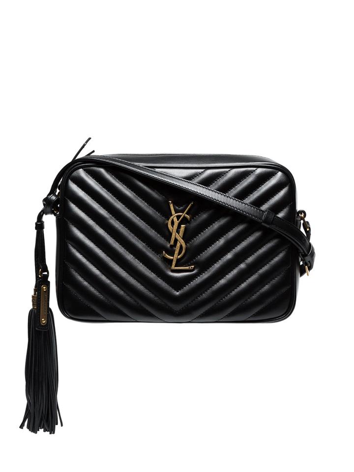 Saint Laurent Black Monogram Lou Small Leather Cross Body Bag