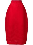 Jil Sander High Rise Straight Skirt - Red
