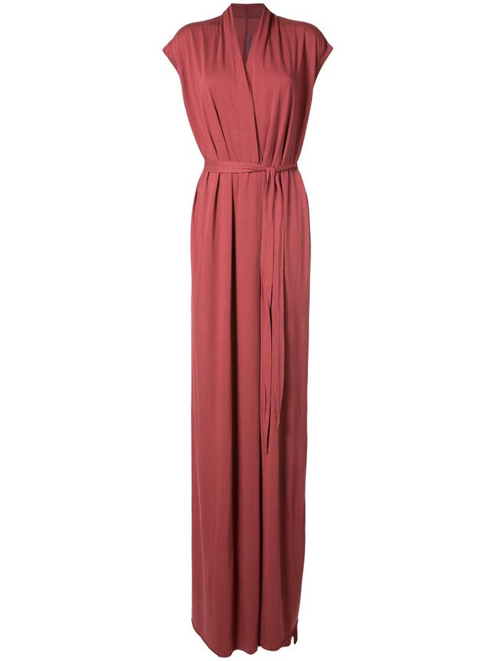Rick Owens Lilies - Belted Gown - Women - Cotton/nylon/polyamide/viscose - 40, Pink/purple, Cotton/nylon/polyamide/viscose