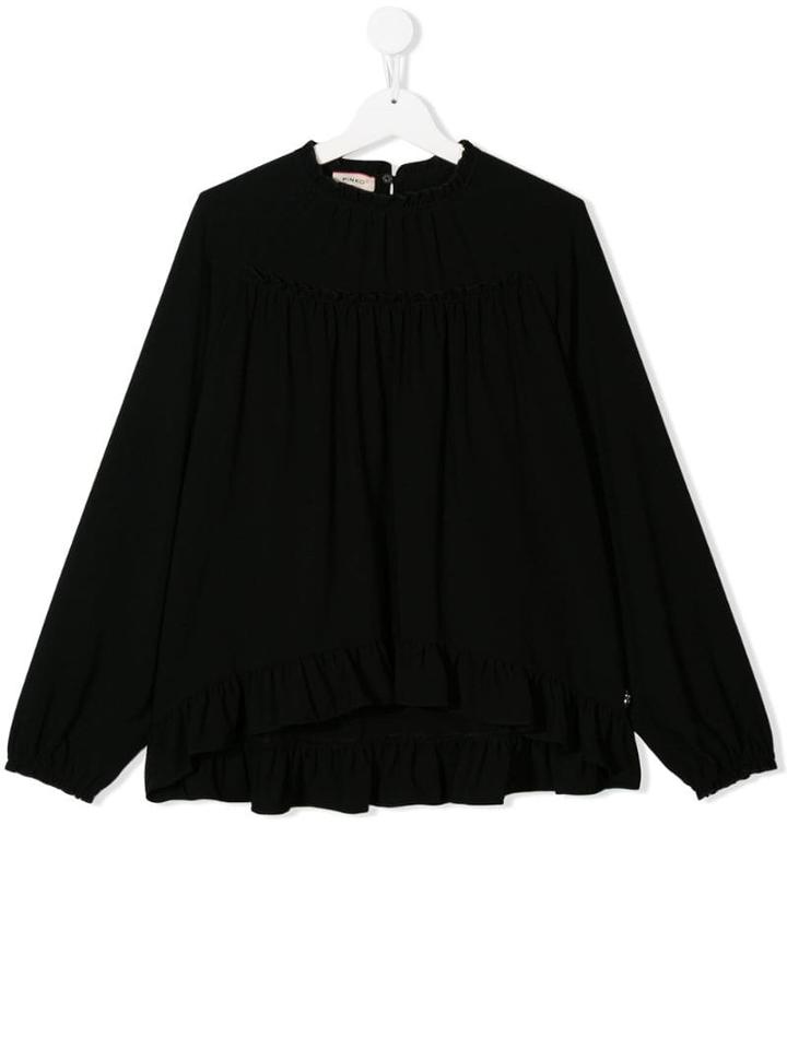 Pinko Kids Teen Ruffled Blouse - Black