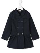 Armani Junior Double Breasted Coat, Girl's, Size: 8 Yrs, Blue