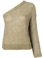 Forte Forte One Shoulder Sweater - Metallic
