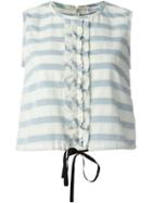 Red Valentino Cropped Stripped Blouse