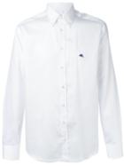 Etro Embroidered Logo Shirt, Men's, Size: 39, White, Cotton