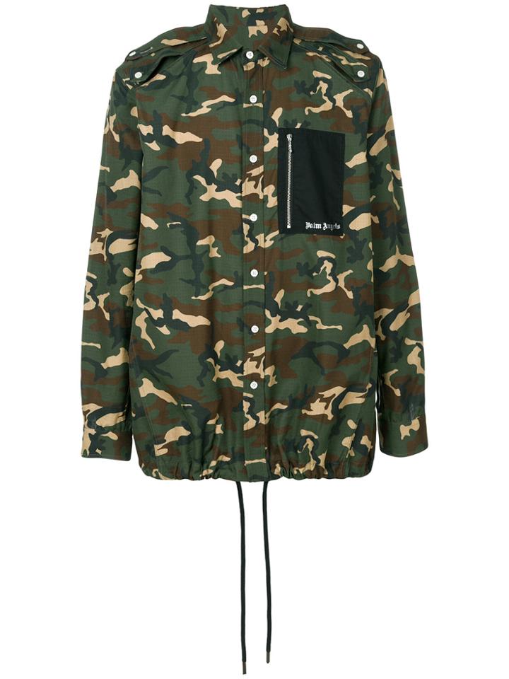 Palm Angels Camouflage Shirt - Green