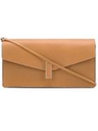 Valextra Flap Clutch Bag, Women's, Nude/neutrals