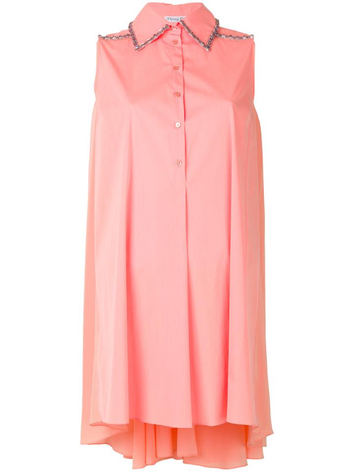 Christian Dior Vintage Embellished Collar Dress - Pink & Purple