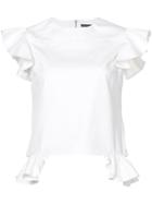 Harvey Faircloth Angel Sleeve Top - White