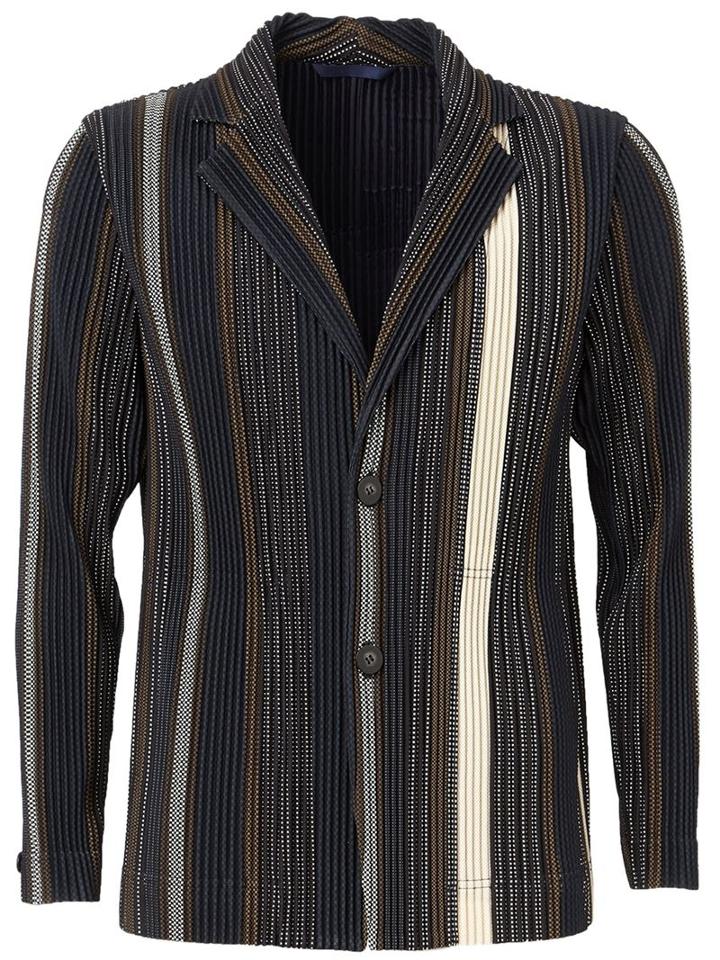 Homme Plissé Issey Miyake Striped Blazer