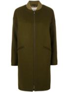 Herno Zip Up Bomber Coat - Green