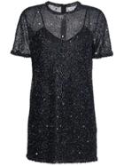 Ashish Sequin Embellished Mini Dress - Black