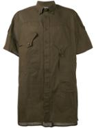 Yohji Yamamoto - Asymmetric Pocket Shirt - Men - Cotton - Iii, Green, Cotton