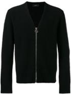 Joseph Boiled Knit Zipped Cardigan, Men's, Size: Large, Black, Polyamide/wool