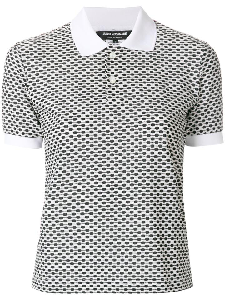 Junya Watanabe Comme Des Garçons Patterned Polo Shirt - Black