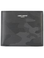 Saint Laurent Camouflage Bifold Wallet - Black
