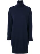 Maison Margiela - Knit Roll Neck Dress - Women - Wool - Xs, Blue, Wool