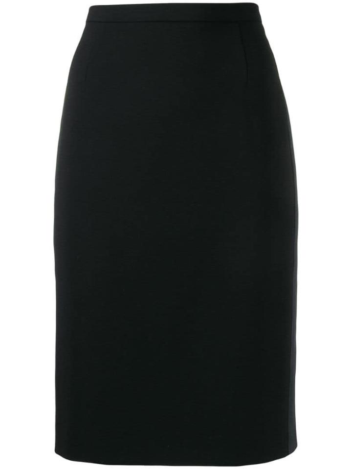Red Valentino Panelled Pencil Skirt - Black