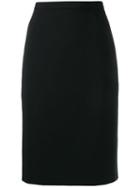 Red Valentino Panelled Pencil Skirt - Black