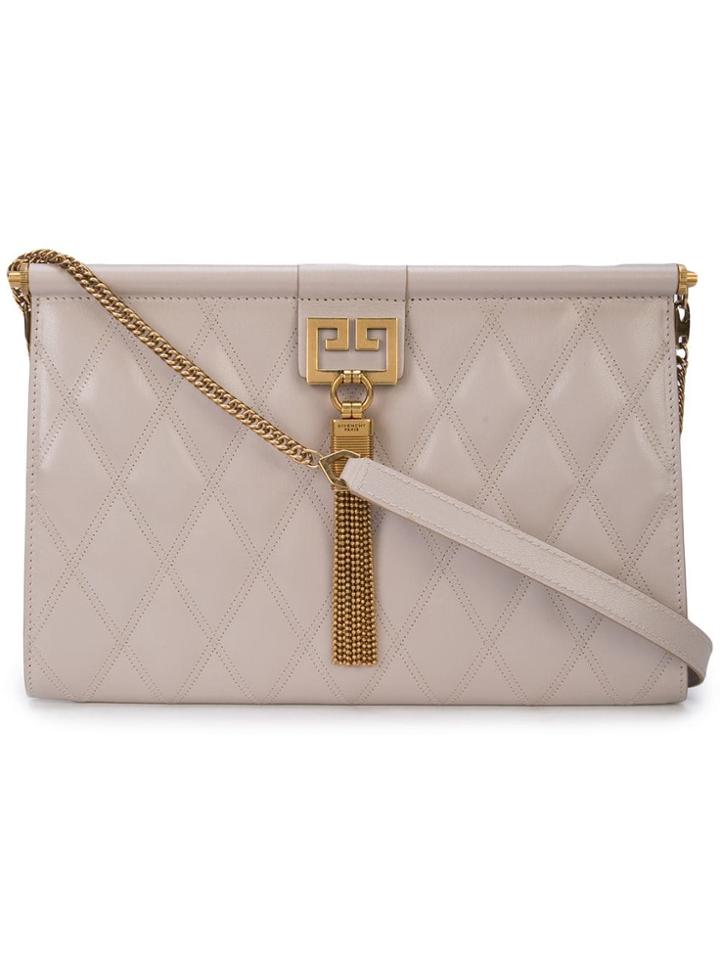 Givenchy Quilted Logo Clutch Bag - Neutrals