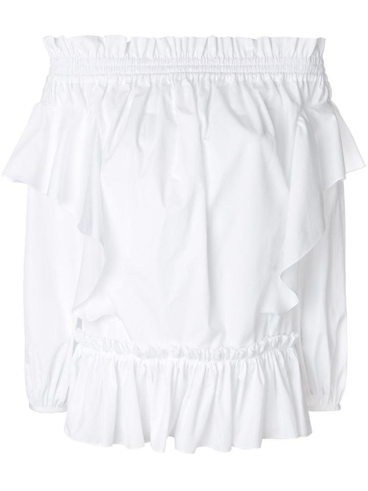 Alexander Mcqueen Ruffle Detail Blouse - White