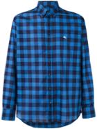 Etro - Checked Shirt - Men - Cotton - 42, Blue, Cotton