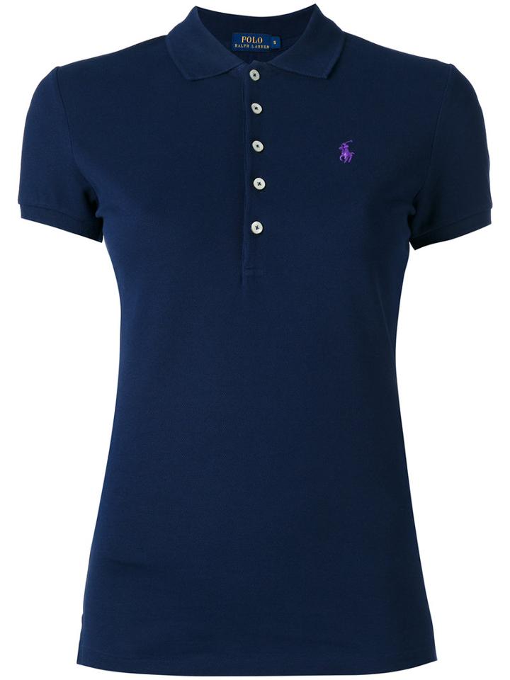 Polo Ralph Lauren Classic Polo Shirt, Women's, Size: Xl, Blue, Cotton/spandex/elastane