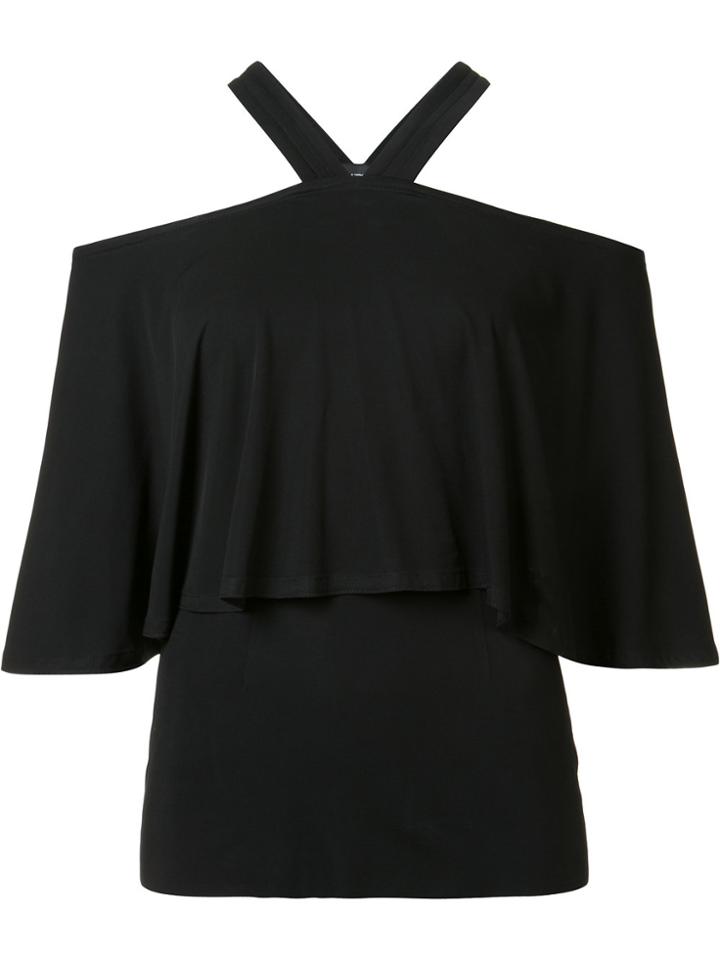 Yigal Azrouel Cold Shoulder Top - Black