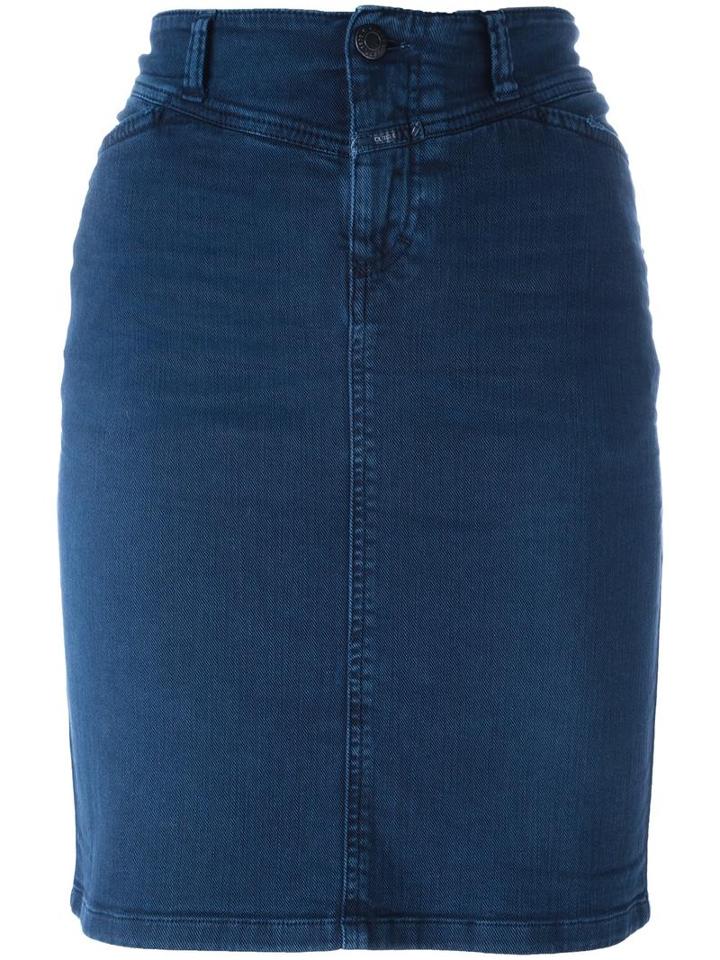 Closed Straight Denim Skirt, Women's, Size: 27, Blue, Cotton/spandex/elastane