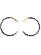 Aurelie Bidermann 'rive Gauche' Hoop Earrings, Women's, Blue