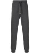 Dolce & Gabbana - Drawstring Track Pants - Men - Cotton/calf Leather/zamac - 52, Grey, Cotton/calf Leather/zamac