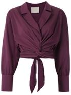 Framed Lotus Wrap Top - Purple