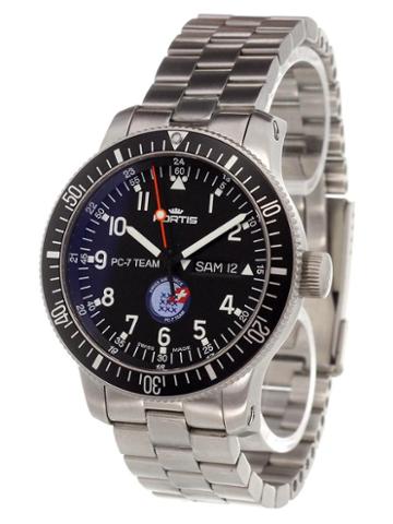 Fortis 'pc-7 Team' Analog Watch, Men's, Stainless Steel