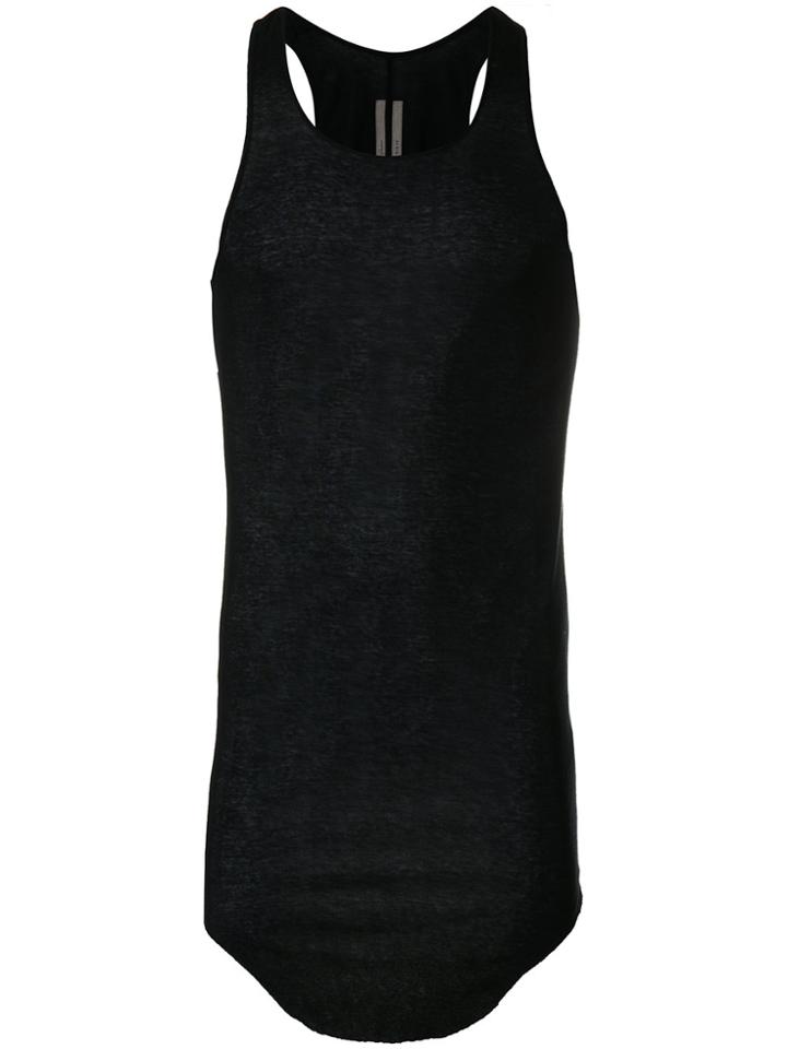 Rick Owens Sheer Tank Top - Black
