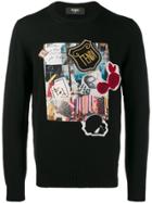 Fendi Karl Kollage Logo Sweater - Black