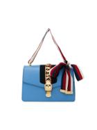 Gucci Gg Web Sylvie Shoulder Bag - Blue