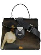 Moschino Work Of Art Printed Tote - Green