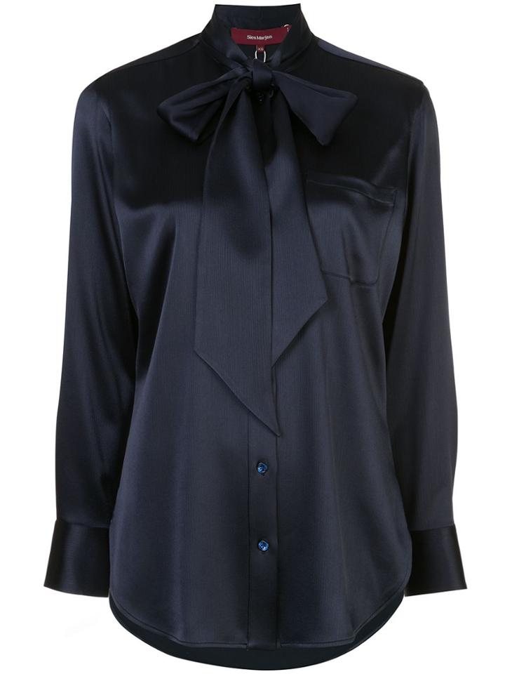 Sies Marjan Tied Neckline Blouse - Blue