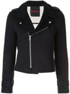 Caban Two Tone Biker Jacket - Blue