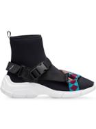 Prada Neoprene High-top Sneakers - Black